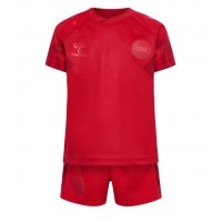 Echipament fotbal Danemarca Tricou Acasa Mondial 2022 pentru copii maneca scurta (+ Pantaloni scurti)